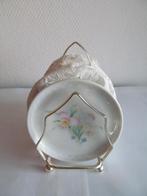 Vintage Metalen houder met 6 petit fourre schaaltjes, Ophalen, Overige stijlen, Porselein, Schaal of Schalen