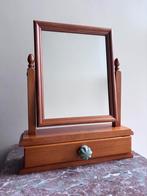 Vintage houten tafelspiegel, sieradenkastje, scheerspiegel, Minder dan 50 cm, Vintage, Ophalen of Verzenden, Zo goed als nieuw