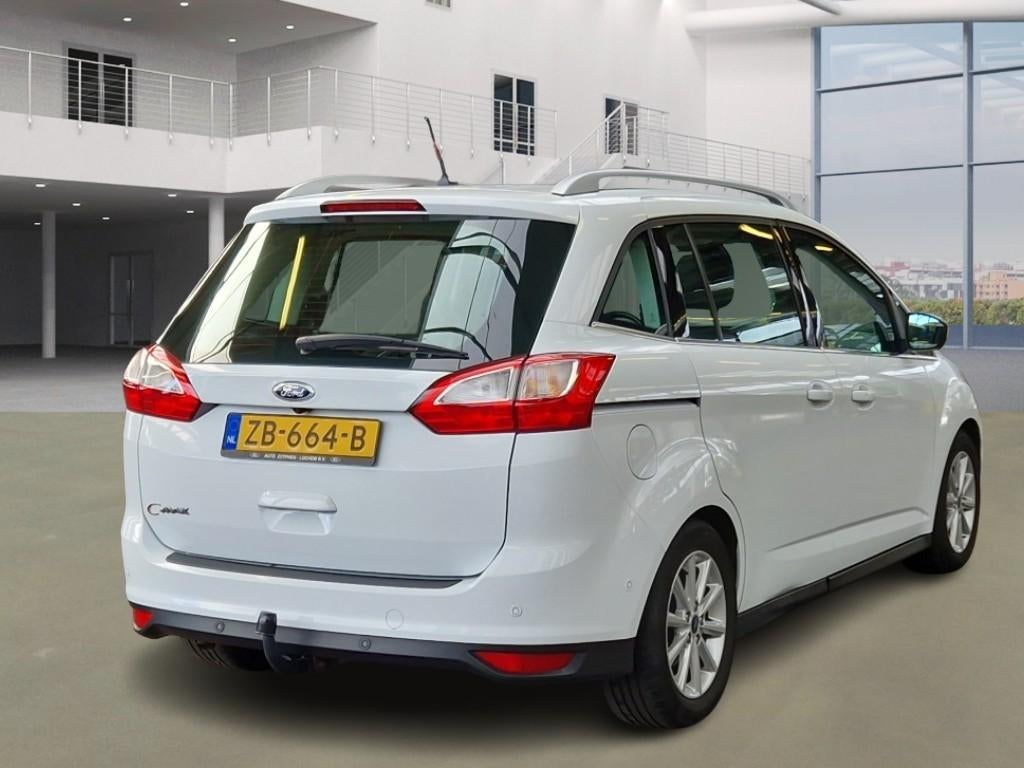 Ford Grand C-Max 1.0 Ecoboost 125pk 2019 Wit, Auto's, Voorwielaandrijving, 125 pk, 7 stoelen, Handgeschakeld