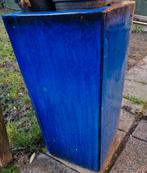 Grote blauwe plantenpot/bloempot - 60cm hoog, Ophalen, Overige materialen, Gebruikt, Vierkant