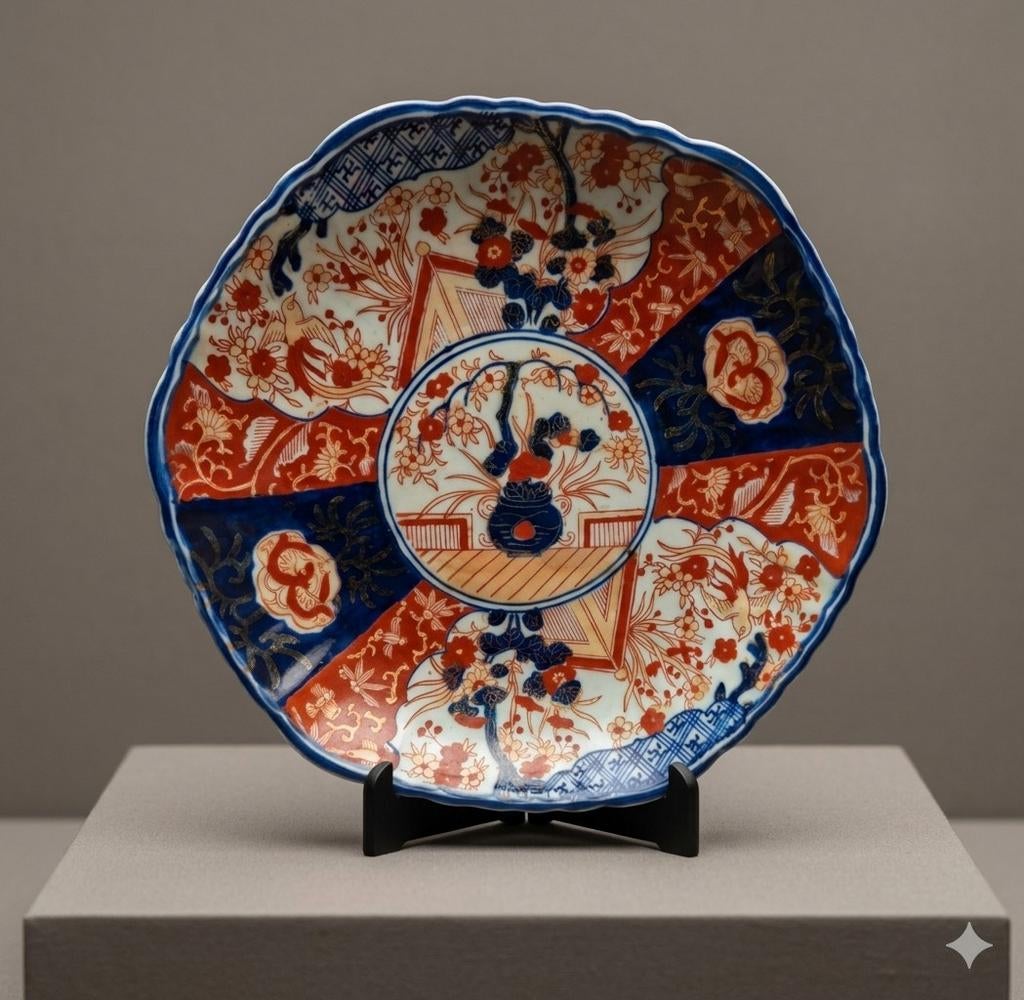 Chinees Imari-stijl Bord - Late 19e/Vroege 20e Eeuw, Antiek en Kunst, Antiek | Wandborden en Tegels, Ophalen of Verzenden