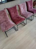 4 eetkamerstoelen in roze tinten, Huis en Inrichting, Stoelen, Ophalen, Gebruikt, Overige kleuren, Modern