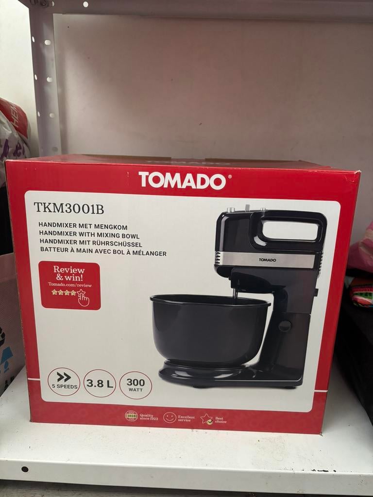 Handmixer met mengkom nieuw, Minder dan 1 liter, Ophalen, Nieuw, 3 snelheden of meer