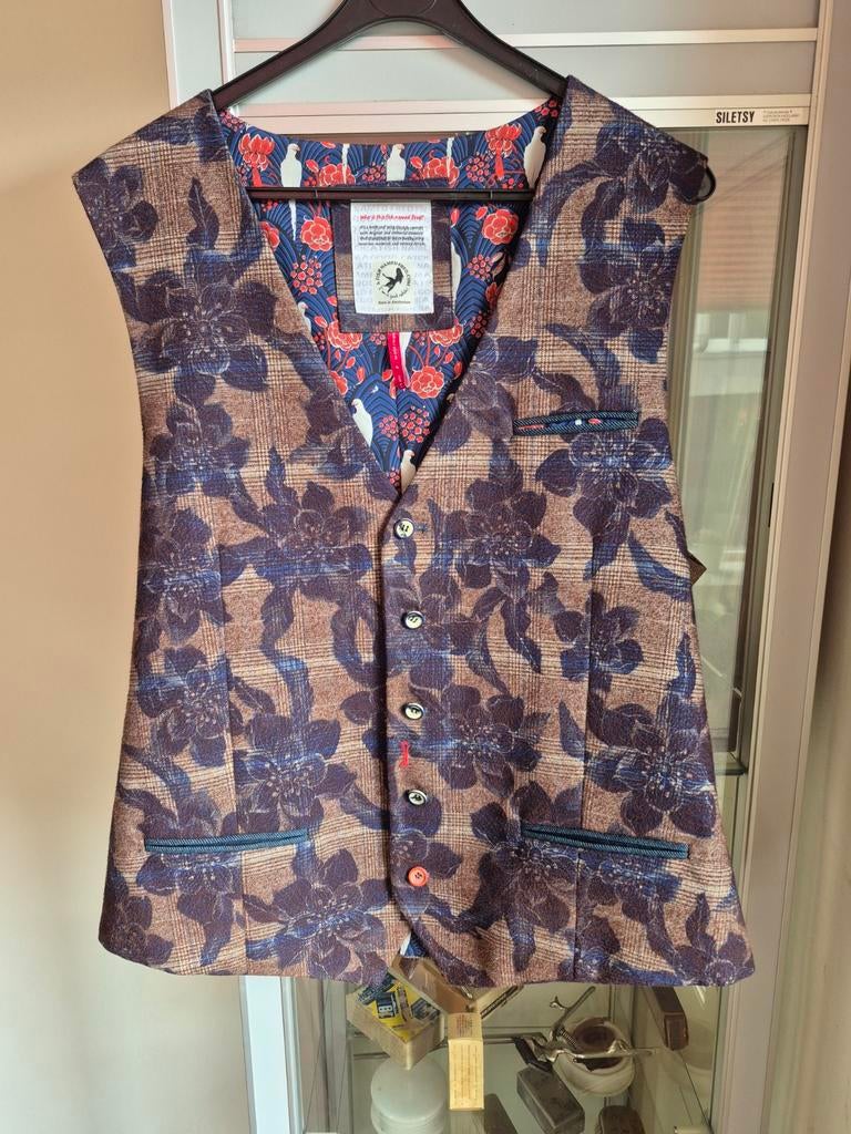 Gilet en Colbert van 'A Fish Named Fred' maat 52, Kleding | Heren, Kostuums en Colberts, Bruin, Ophalen of Verzenden, Zo goed als nieuw