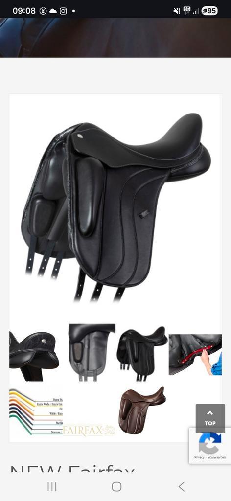 Fairfax dressuur zadel stella 17,5 inch, Dieren en Toebehoren, Paarden en Pony's | Zadels, Dressuur, Ophalen