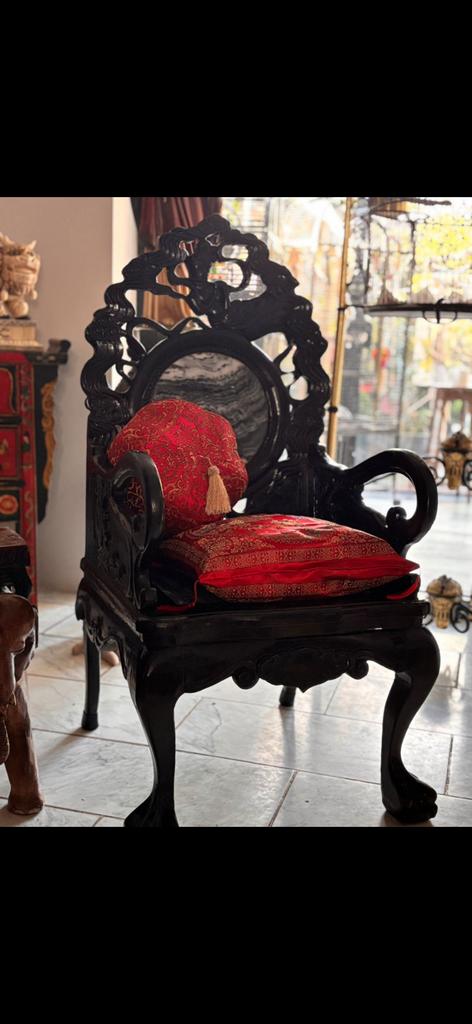 Antieke Prachtig Aziatische Chinese stoel, Antiek en Kunst, Antiek | Meubels | Stoelen en Banken, Ophalen of Verzenden