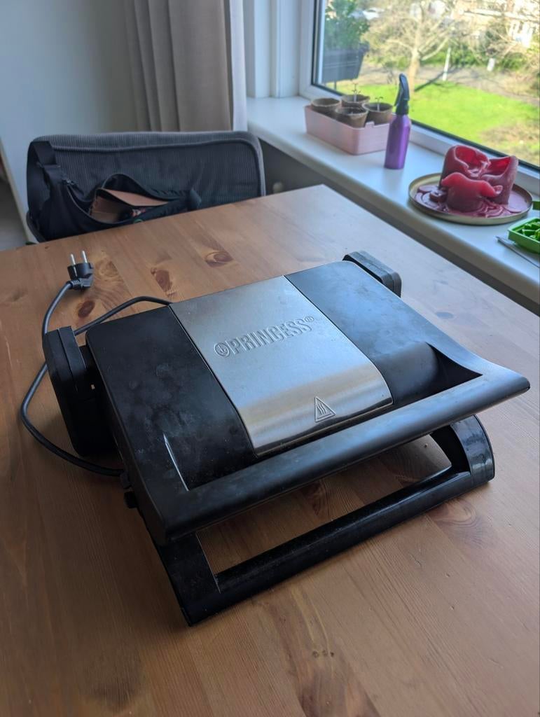 Princess contactgrill met wafelijzer, Ophalen, Uitneembare platen, Gebruikt