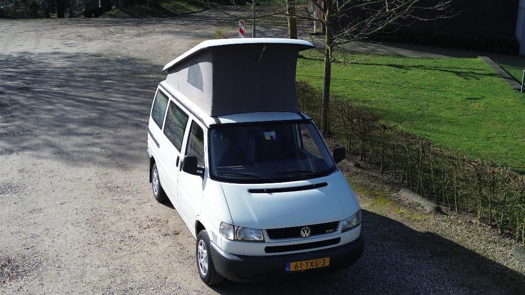VW T4 California TDI 5 cilinder, wit, 2,5 l, 75 kW/102 pk, Buscamper of Camperbus, Volkswagen, 7 tot 12 maanden geleden, Particulier