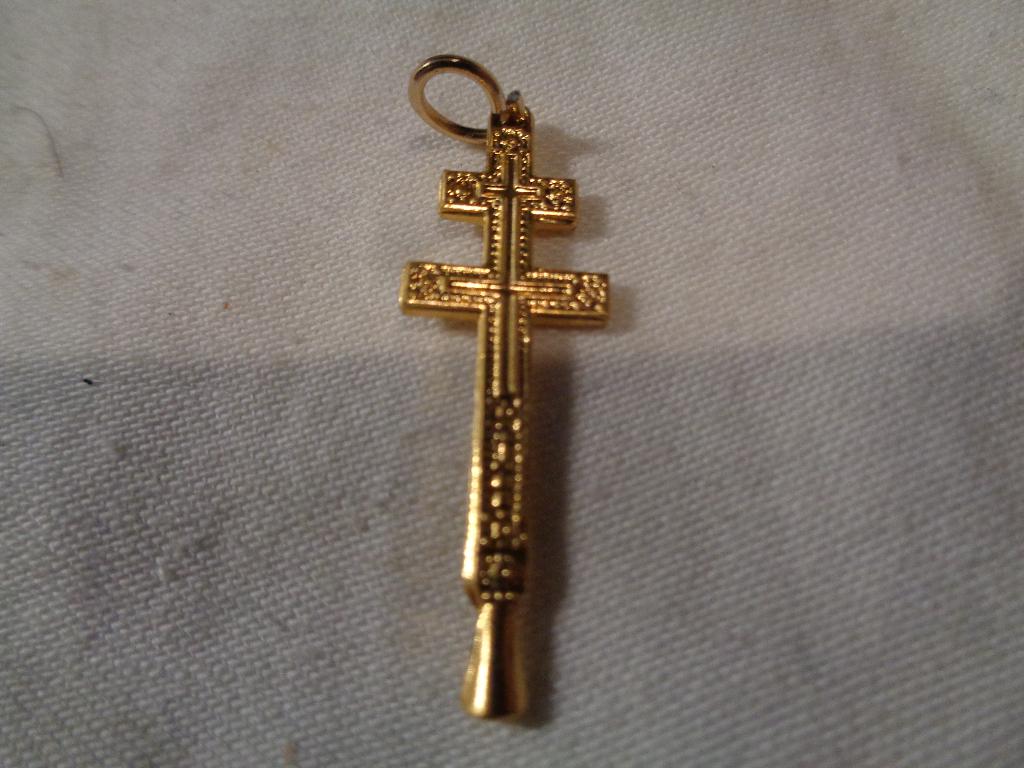 goudkleurig kruisje nr ha 5401, Ophalen of Verzenden