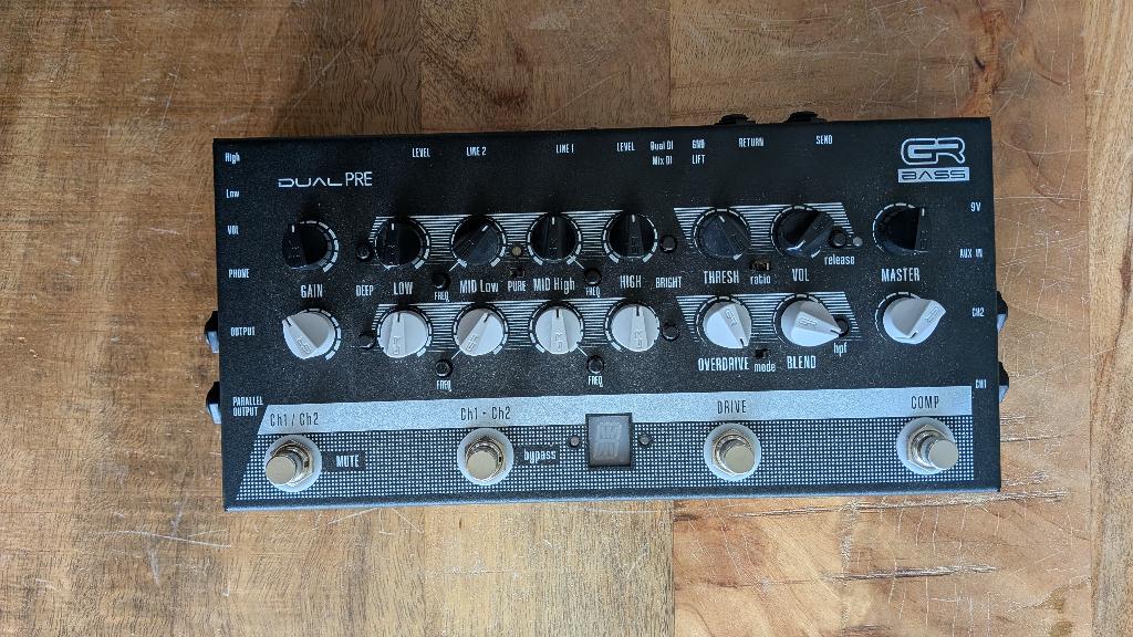 Grbass Dual Pre 2-kanaals Bass Preamp & Overdrive, Ophalen of Verzenden, Overige typen