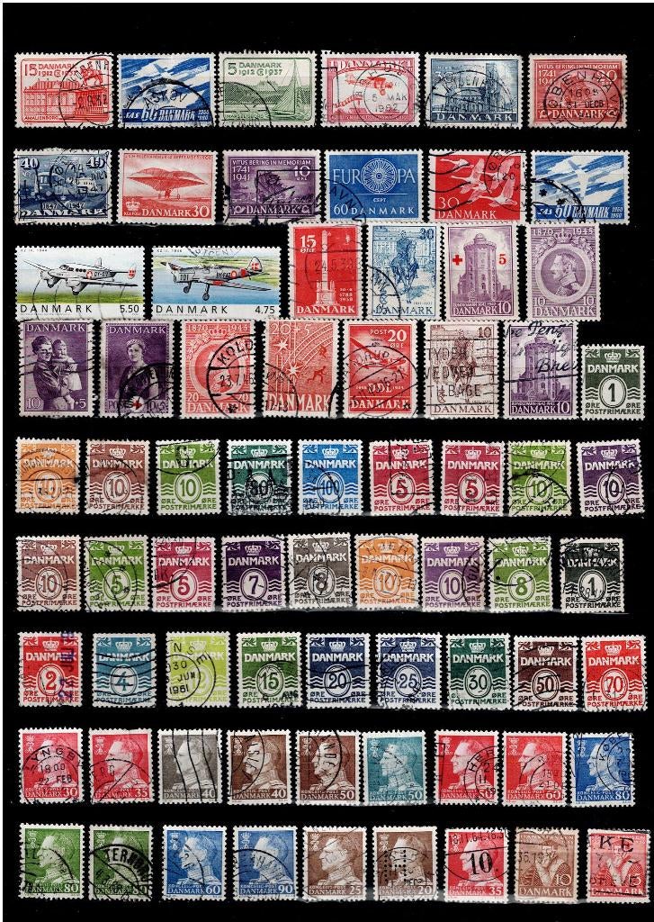 Denemarken, diversen gestempeld, Verzenden, Denemarken, Gestempeld