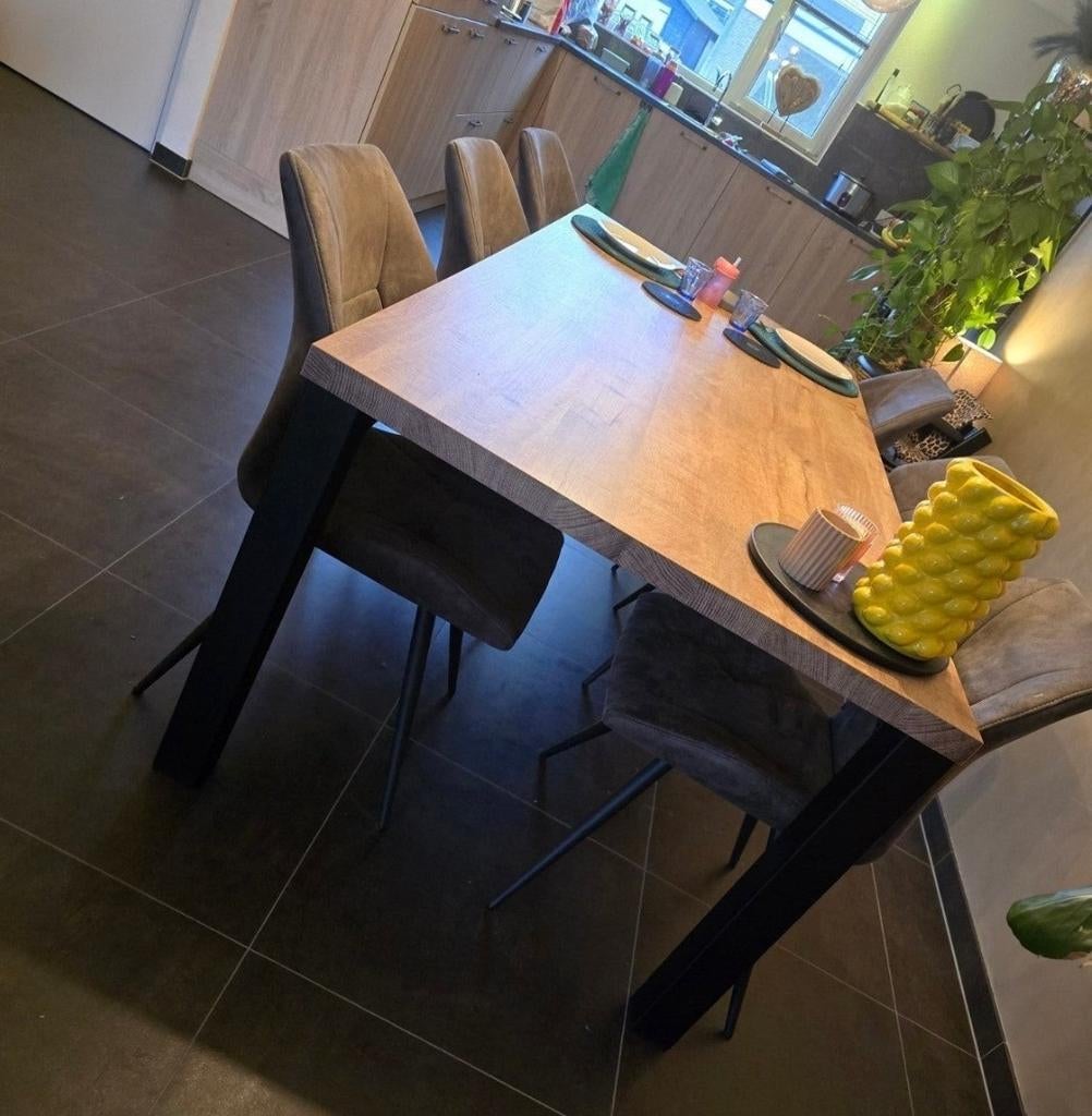 Eettafel ibiza, 200 cm of meer, Zo goed als nieuw, Rechthoekig, 50 tot 100 cm