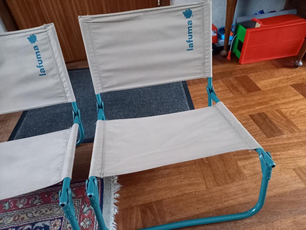 2 strandstoelen Lafumo, Caravans en Kamperen, Kampeermeubelen, Ophalen of Verzenden, Gebruikt, Campingstoel