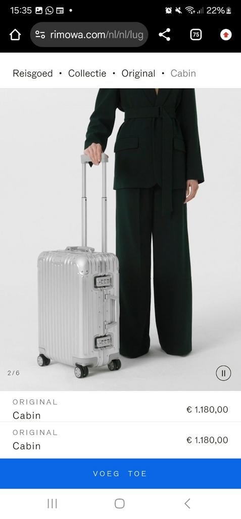 Rimowa Koffer "Cabin", Ophalen of Verzenden, Nieuw, Hard kunststof, 70 cm of meer