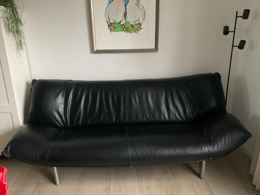 Leolux Tango Bankstel - Zwart & Crème - 3 en 2,5 zits, Ophalen, 250 tot 300 cm, Gebruikt, Driepersoons