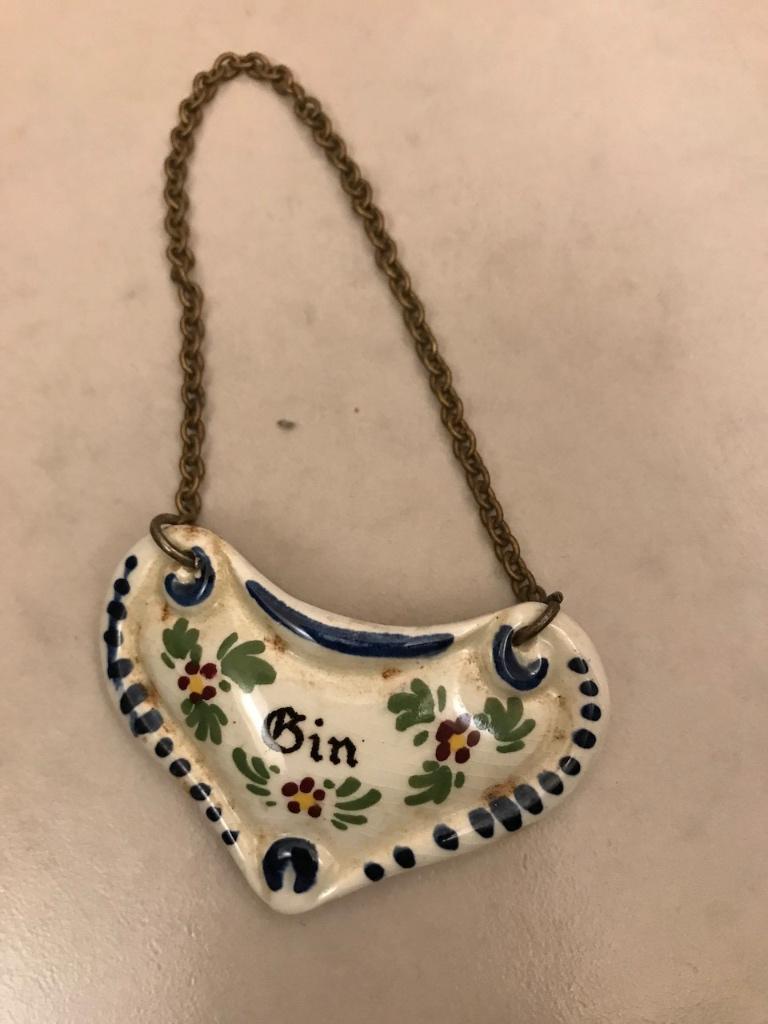 gin keramiek plaatje, Ophalen of Verzenden, Gebruikt, Overige typen