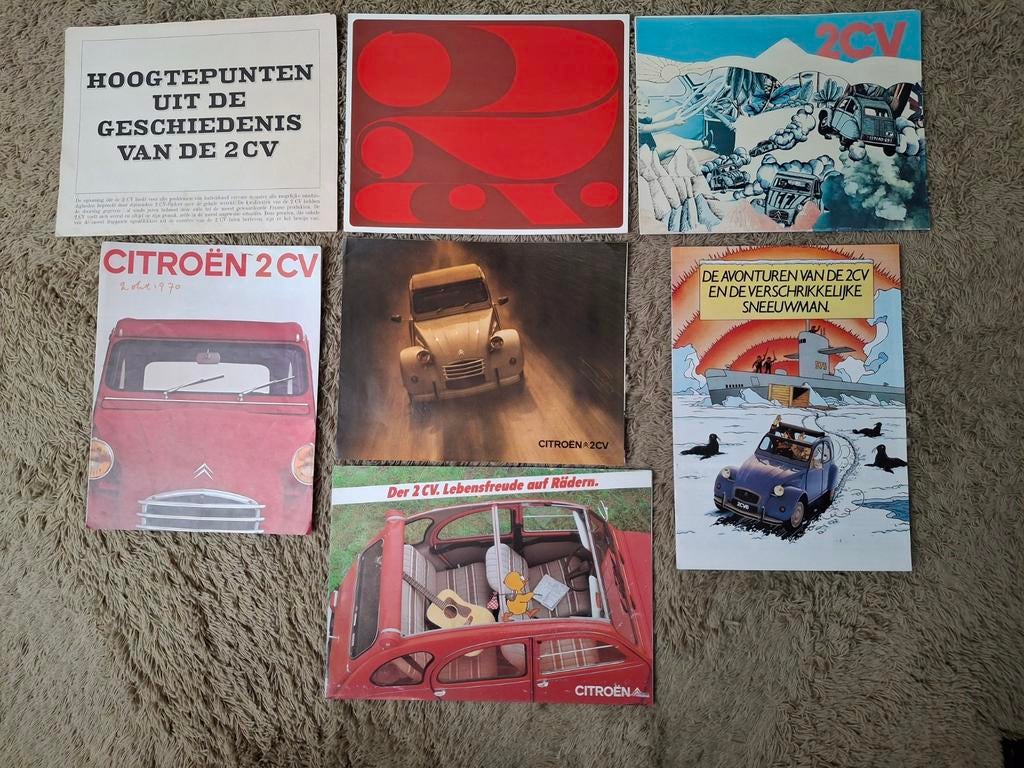 Lot autofolders Citroen 2CV, Verzenden, Zo goed als nieuw, Citroën