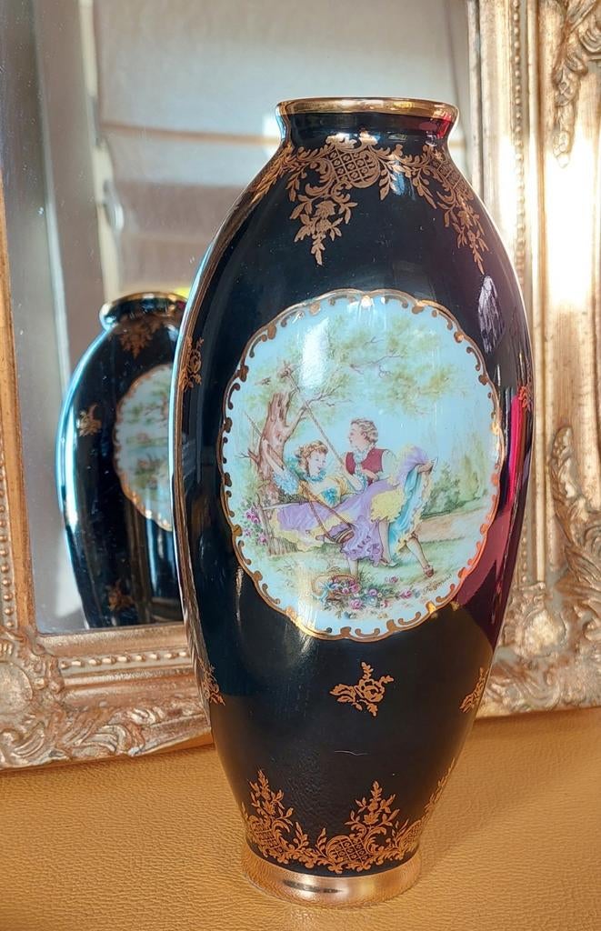 Vintage porseleinen Limoges vaasje, gemerkt, Ophalen of Verzenden