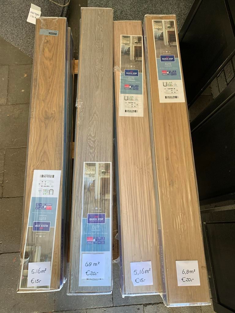restpartijen nieuw quick step elite laminaat, Ophalen, Bruin, Nieuw, Minder dan 10 m²