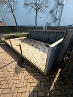 Plateau container platte bak laadbak haakarm, Ophalen, Achterklep