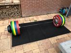 Complete Set: Crossmaxx Olympic Bar & Bumper Plates, Ophalen, Gebruikt, Overige typen