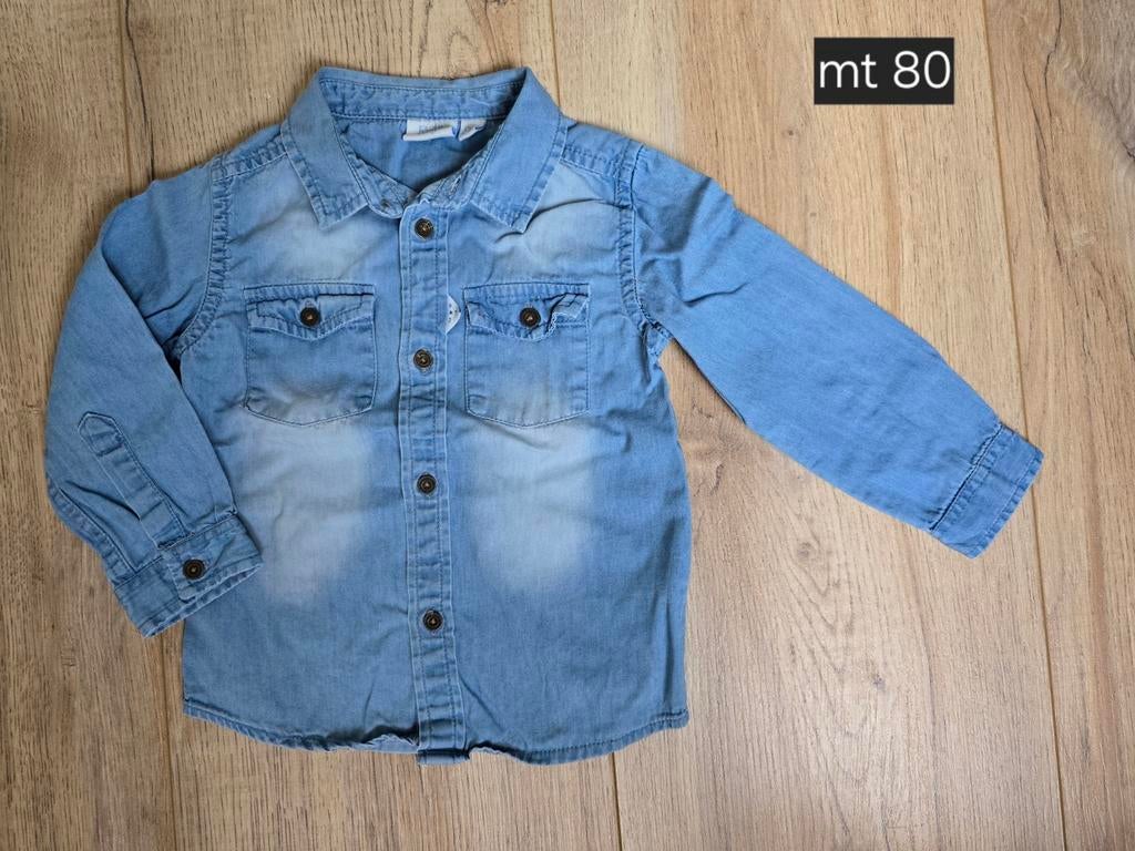 Feetje jongen overhemd mt 80 zgan, Kinderen en Baby's, Babykleding | Maat 80, Ophalen, Zo goed als nieuw, Jongetje, Overhemdje of Bloesje