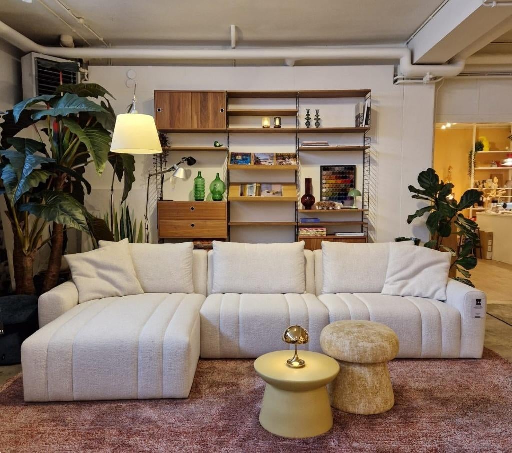 Xavio hoekbank van Passe Partout, 125 tot 150 cm, Hoekbank, 300 cm of meer, Modern, licht.