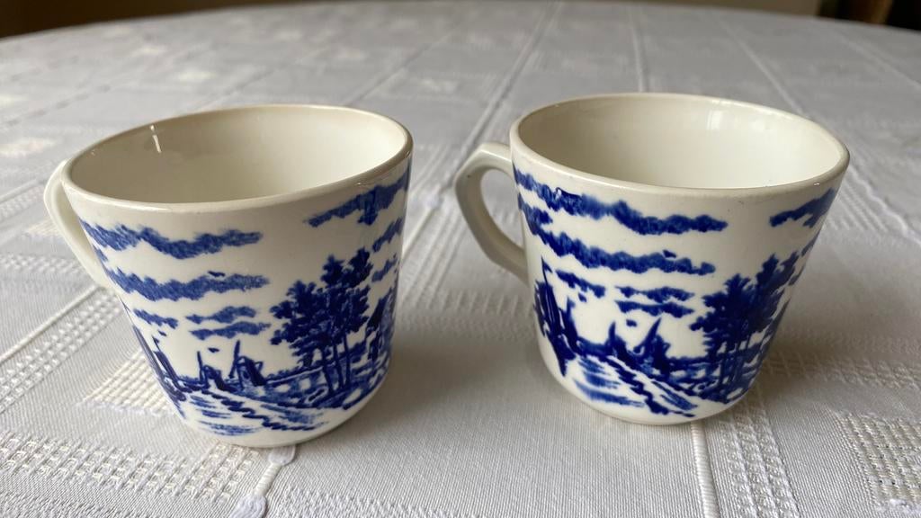 RETRO OUDE KOPJES MET MOLEN, Ophalen of Verzenden, Huis en Inrichting