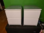 Ikea Malm nachtkastjes met glazen top, Ophalen, Overige materialen, Minder dan 45 cm, 55 tot 70 cm