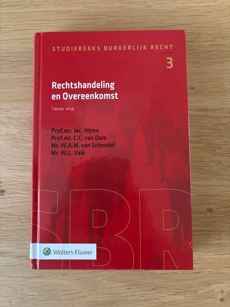 Studiereeks Burgerlijk Recht 3: Rechtshandeling en Overeenko, Ophalen of Verzenden, Gamma, Nieuw, HBO