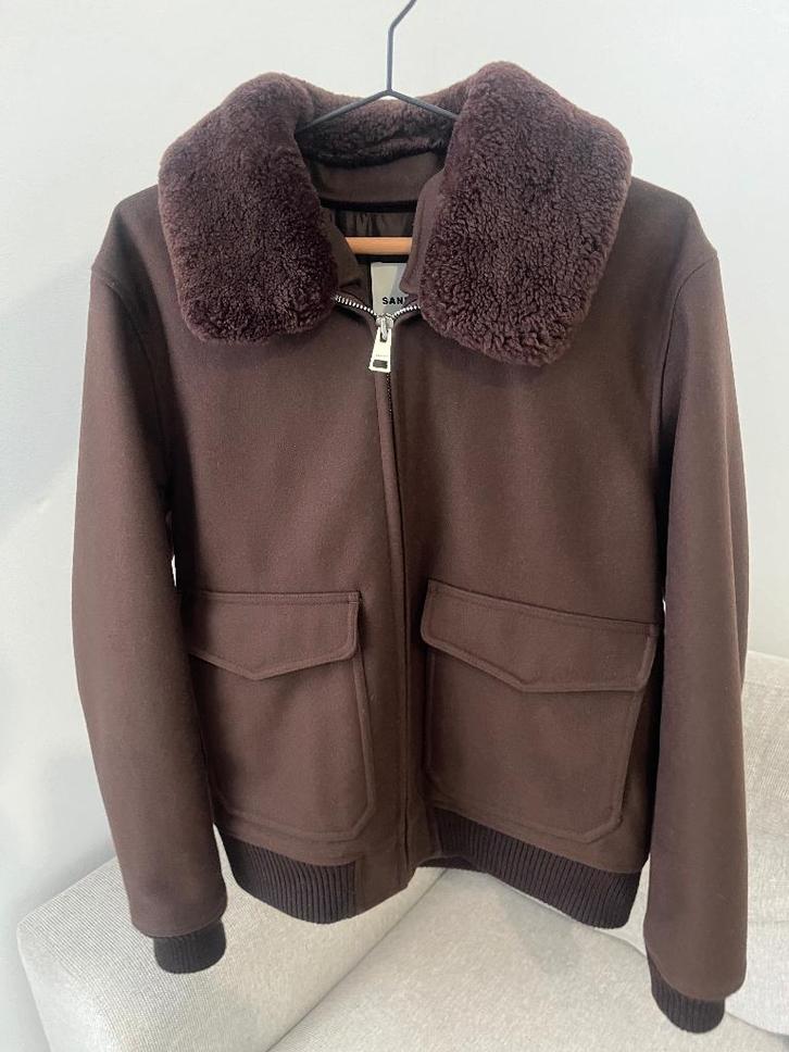 Sandro jas, Kleding | Heren, Jassen | Zomer, Zo goed als nieuw, Maat 48/50 (M), Bruin, Ophalen of Verzenden