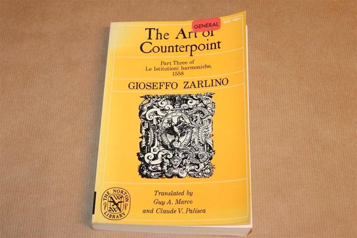 Contrapunt Muziektheorie — Renaissance Studie Zarlino [EN], Boeken, Muziek, Gelezen, Artiest, Ophalen of Verzenden