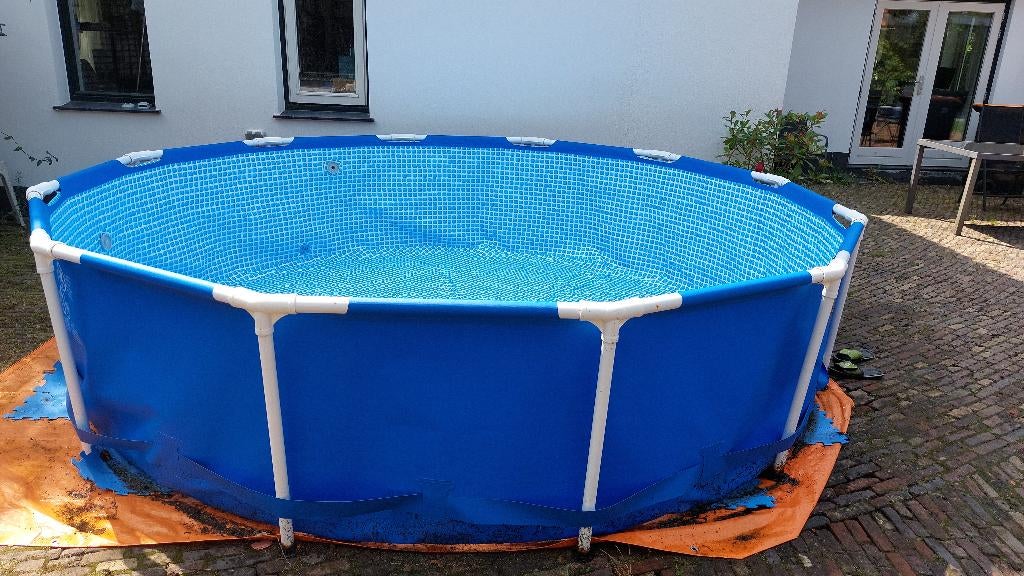 Intex zwembad 4 meter compleet, Tuin en Terras, Ophalen, Gebruikt, Minder dan 80 cm, Rond