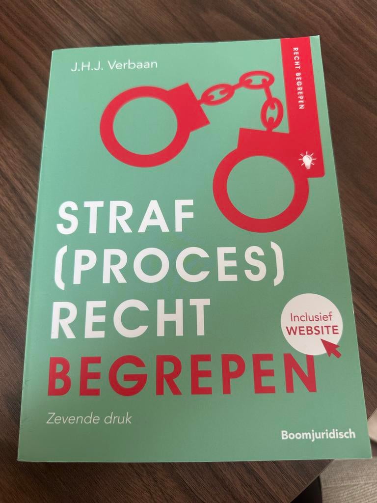 Straf(proces)recht Begrepen - Zevende Druk, Boeken, Ophalen of Verzenden, Gamma, Zo goed als nieuw, HBO