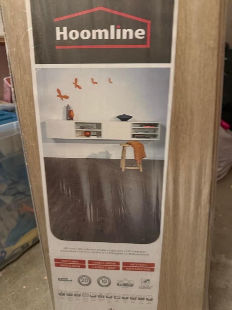 Hoomline Laminaat 2x 2,46 m², Beige, Nieuw, Ophalen of Verzenden, Minder dan 10 m²