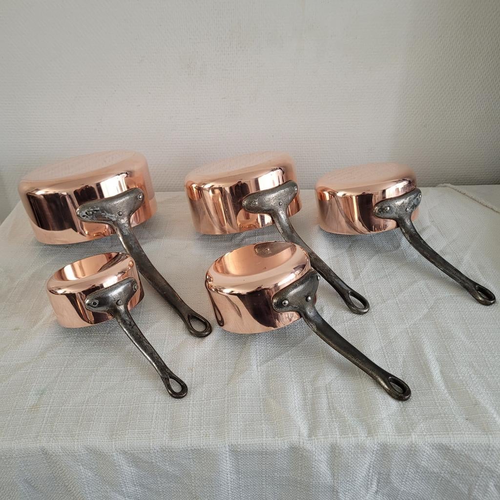 Les metaux ouvres made in franse koperen pannen pannenset, Huis en Inrichting, Keuken | Potten en Pannen, Ophalen of Verzenden