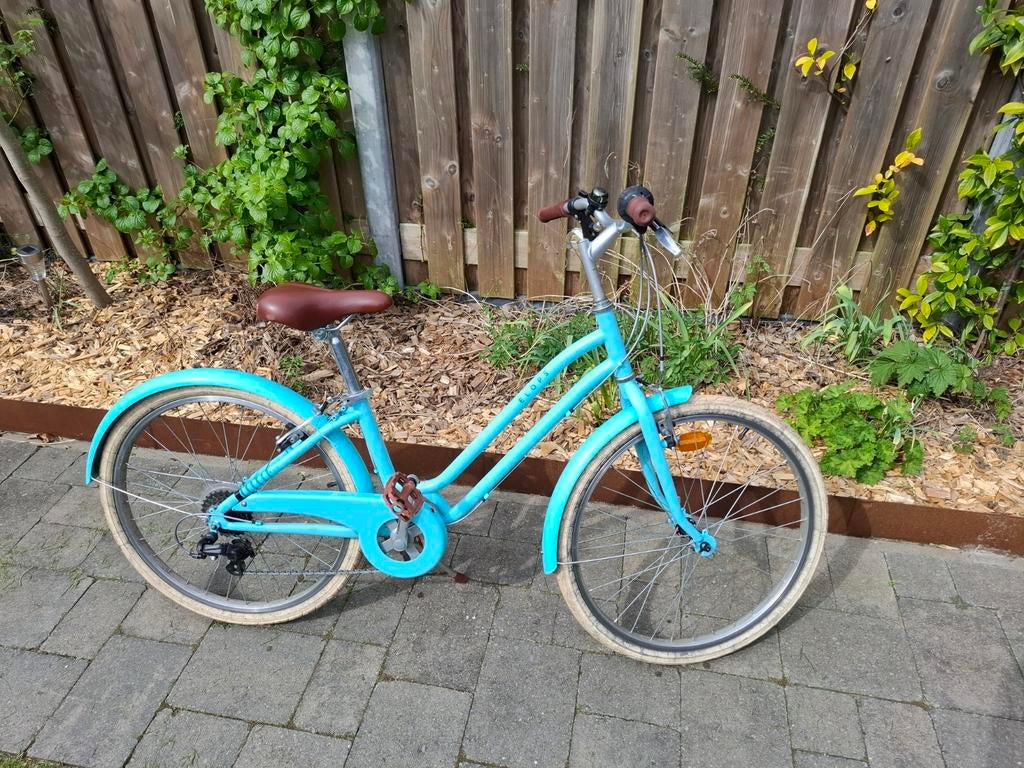 B'Twin meisjesfiets 24 inch - Turquoise met versnellingen, Ophalen, Versnellingen, B'Twin, Gebruikt