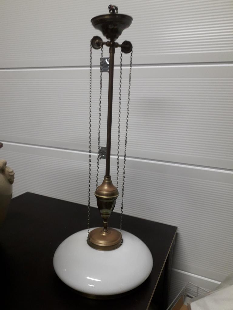ANTIEKE PRACHTIGE HANGLAMP met VERSTELBAAR KATROL I.Z.G.ST, Antiek en Kunst, Ophalen