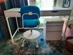 Ikea bureau, burostoel en ladenblok ZGAN, Huis en Inrichting, Bureaus, Ophalen of Verzenden, In hoogte verstelbaar, Zo goed als nieuw