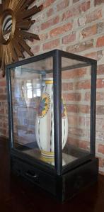 Vintage vitrinekastje - museum vitrine - display, Antiek en Kunst, Curiosa en Brocante, Ophalen