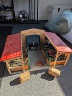 Schleich manege met groot springtoernooi en paardjes, Ophalen of Verzenden, Gebruikt, Jongen of Meisje