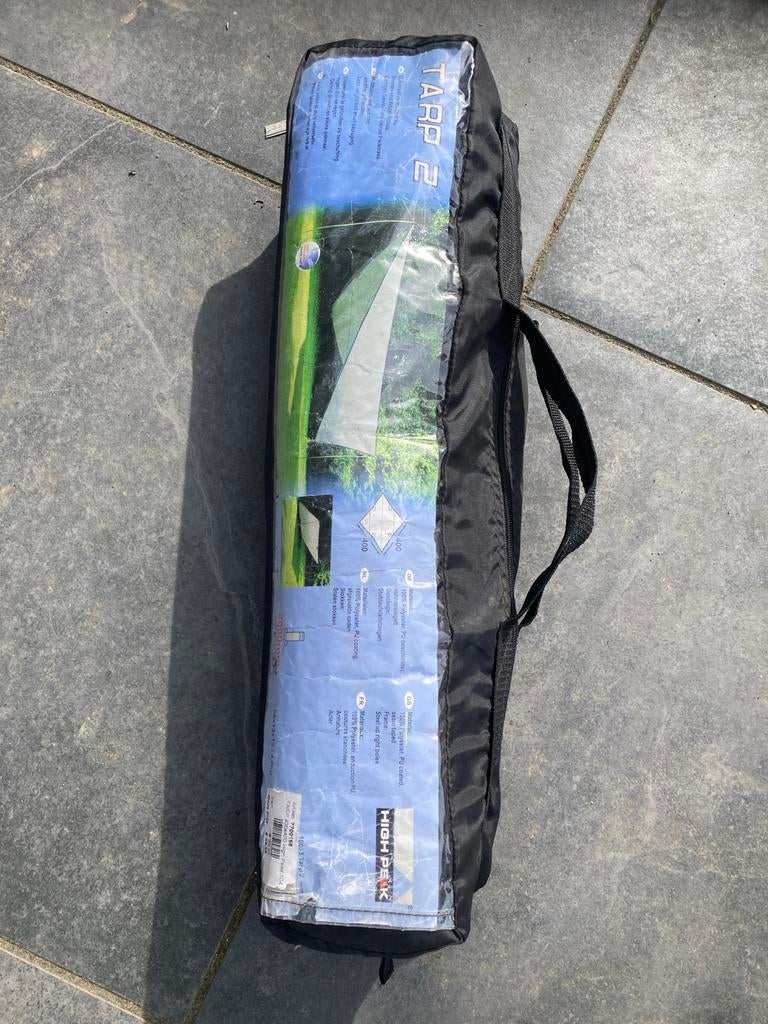 High Peak Tarp 2 - 4x4m Polyester met Stalen Stokken, Ophalen of Verzenden, Zo goed als nieuw