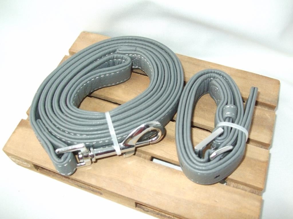 Hondenriem mèt Halsband, Grijs, maat M, Verzenden, Nieuw, Hondenriem