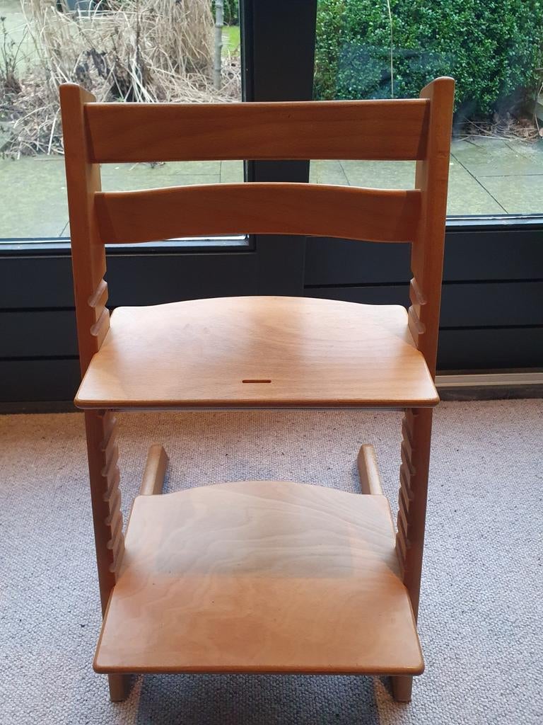 Stokke Tripp Trapp meegroeistoel - Natuurlijk hout, Kinderen en Baby's, Kinderstoelen, Ophalen of Verzenden, Gebruikt, Meegroeistoel