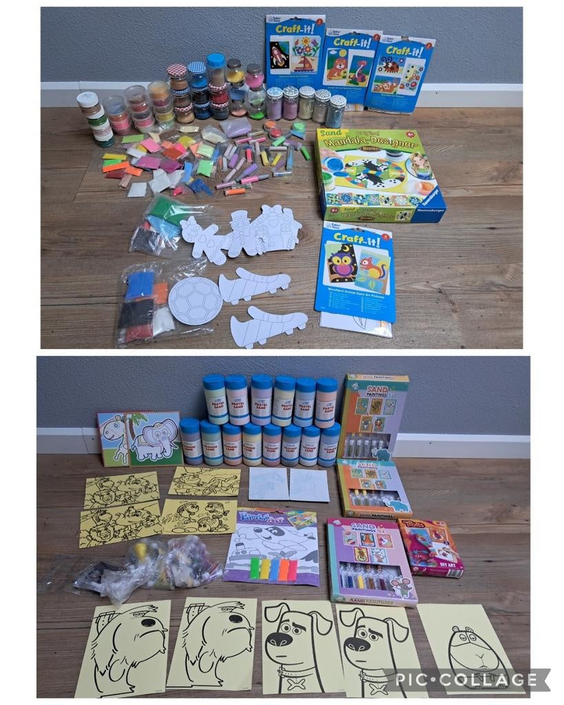 2 setjes met gekleurd knutselzand, Ophalen of Verzenden, Nieuw