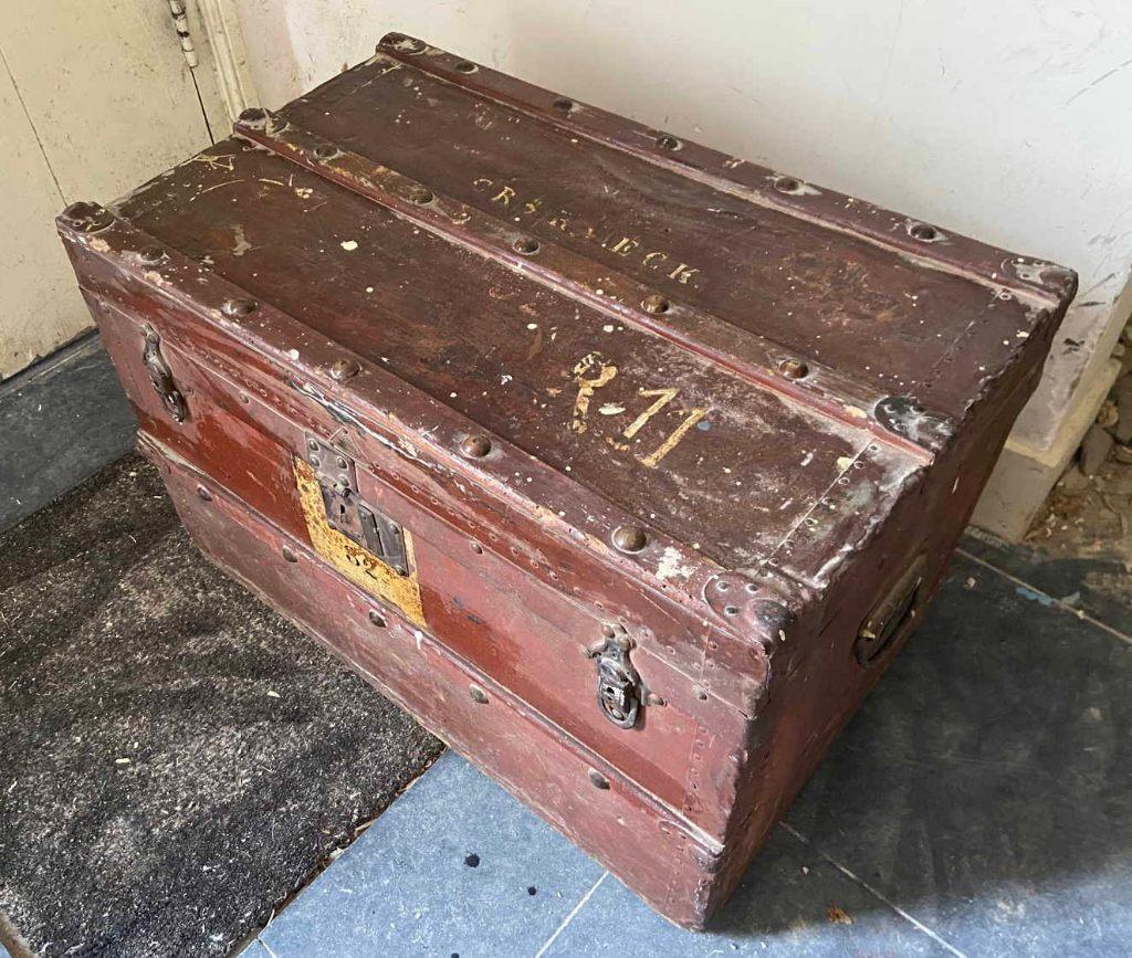 Oude hutkoffer., Huis en Inrichting, Woonaccessoires | Kisten, Ophalen, Minder dan 50 cm, Gebruikt, 50 tot 100 cm