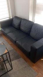 Marineblauwe driezitsbank (GRATIS), Ophalen, Gebruikt, Driepersoons, 75 tot 100 cm