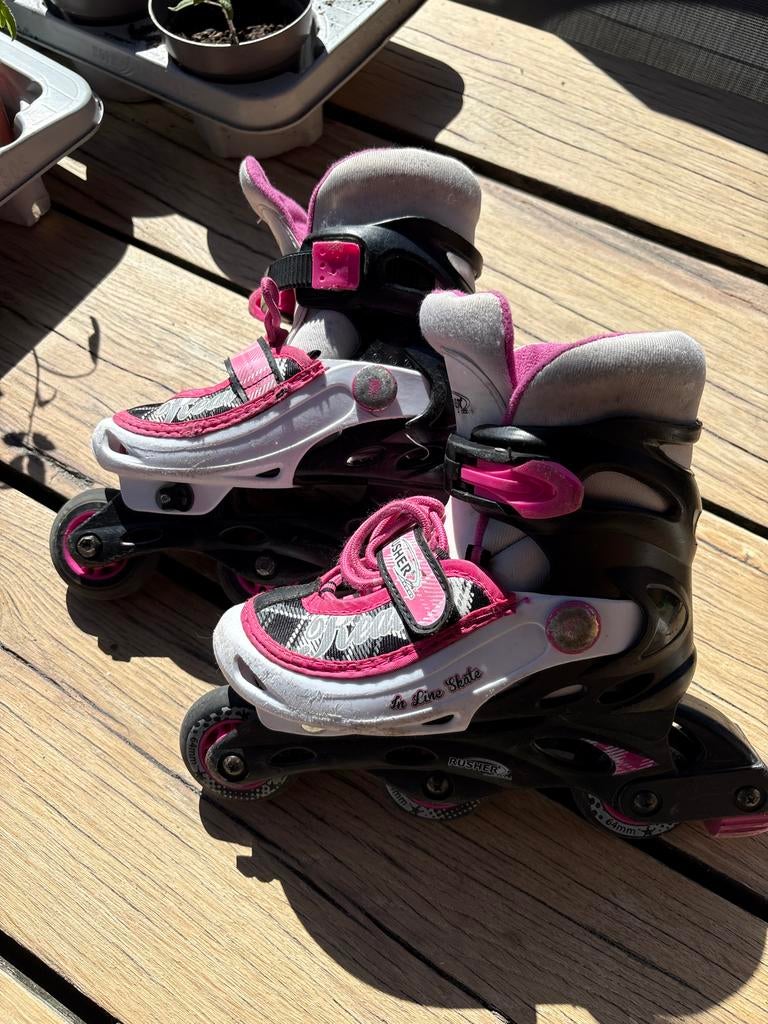 Skeelers maat 31-34, verstelbaar, zwart/roze, Ophalen, Kinderen, Inline skates 4 wielen, Verstelbaar