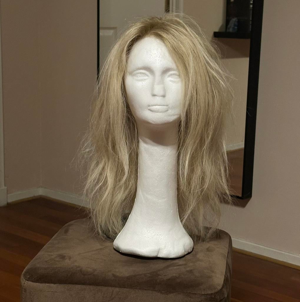 Haarwerk echt haar asblond nieuw, Sieraden, Tassen en Uiterlijk, Ophalen of Verzenden, Nieuw, Pruik of Haarverlenging