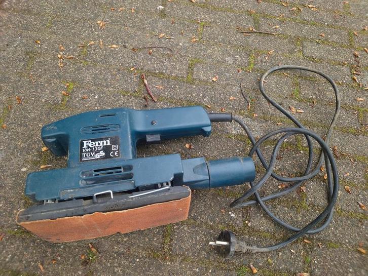 Ferm VM-130F Vlakschuurmachine, 130 Watt, nette staat!, Doe-het-zelf en Verbouw, Gereedschap | Schuurmachines, Zo goed als nieuw